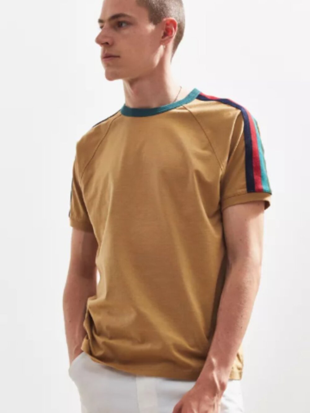 Urban Outfitters Taped Raglan T-Shirt - Size Medium
